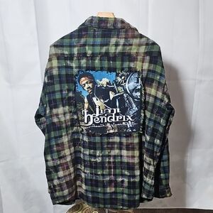 Jimi Hendrix UNISEX ROCK FLANNRL SM-XL